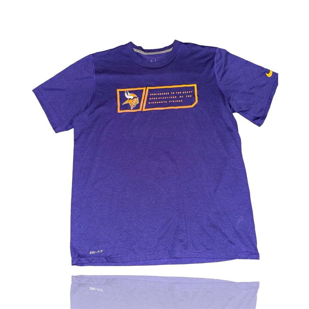 Nike Dri-FIT Minnesota Vikings Men's Purple T-Shirt Size M NFL Football